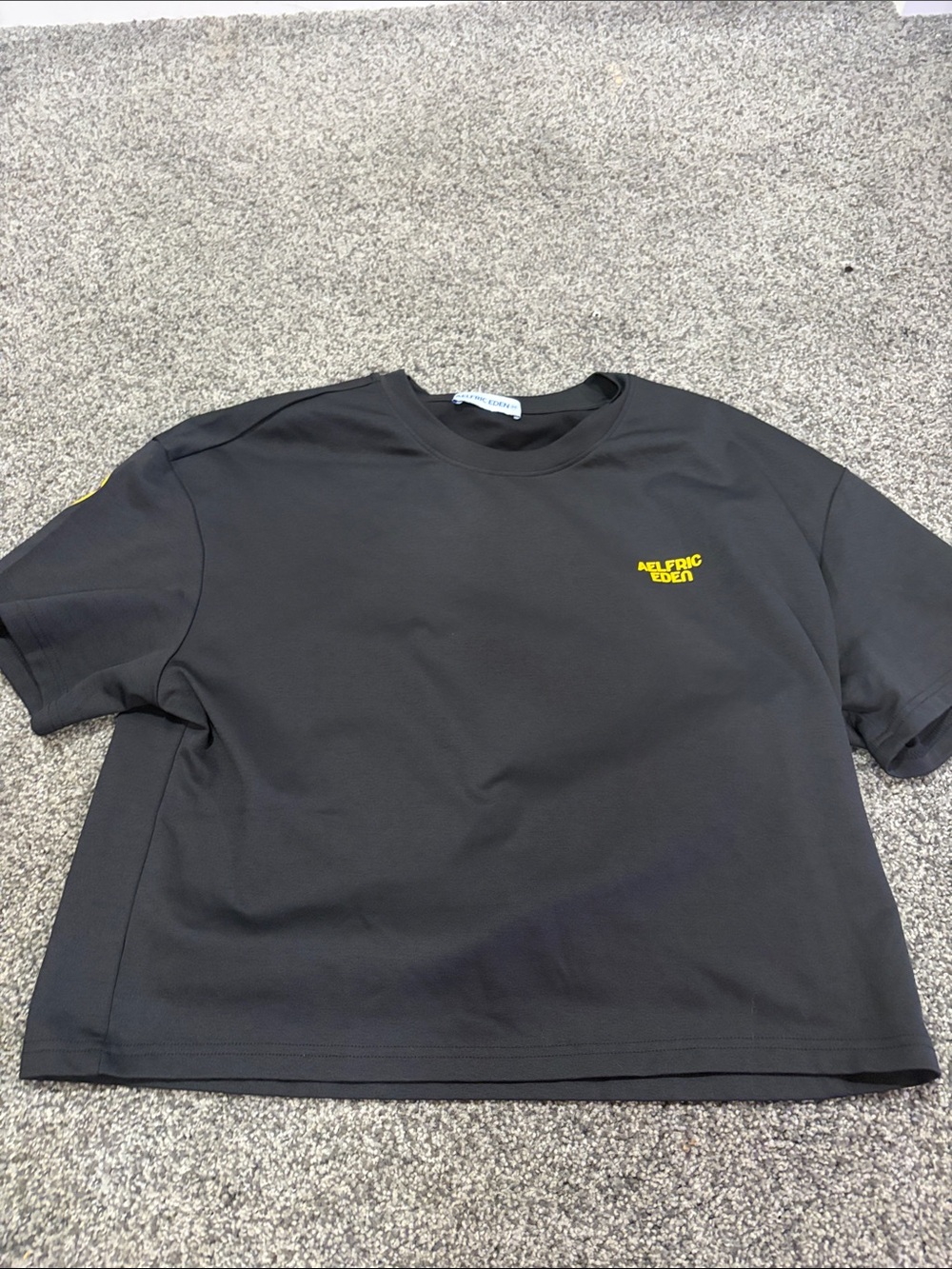 Aelfric Eden Black Short Sleeve Tee with Yellow Logo